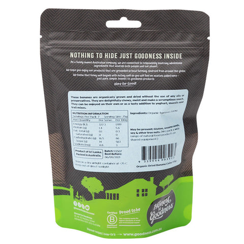 Organic Dried Banana Coins 175g