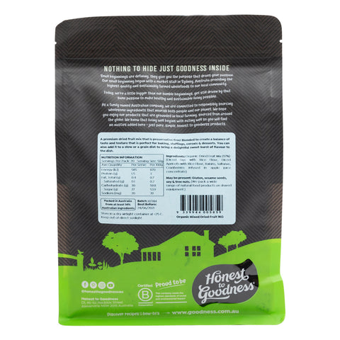 Organic Mixed Dried Fruit 1KG