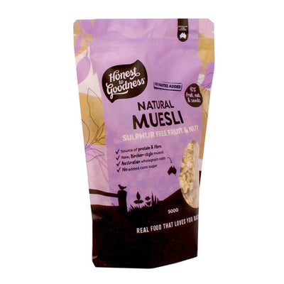 Natural Muesli - Sulphur Free Fruit & Nut 500g