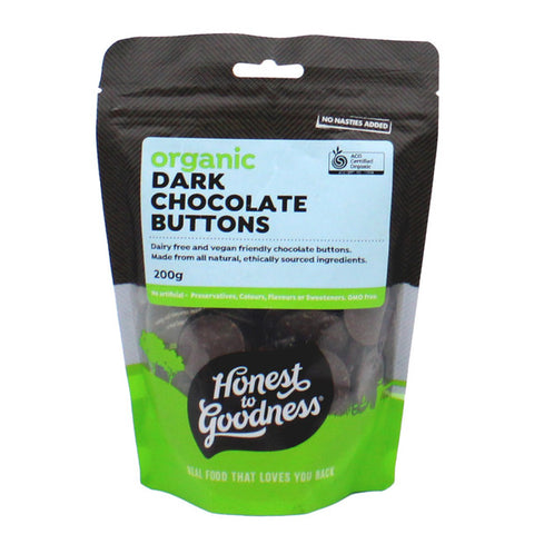 Organic Dark Chocolate Buttons 200g