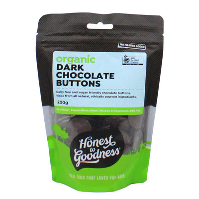 Organic Dark Chocolate Buttons 200g