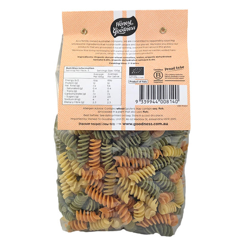 Organic Fusilli with Tomato & Spinach 500g