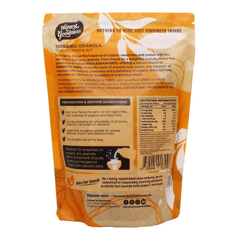 Organic Granola - Classic Fruit & Nut 450g