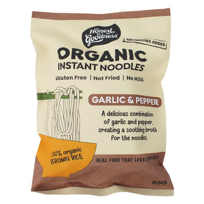 Organic Instant Noodles Garlic & Pepper 85g