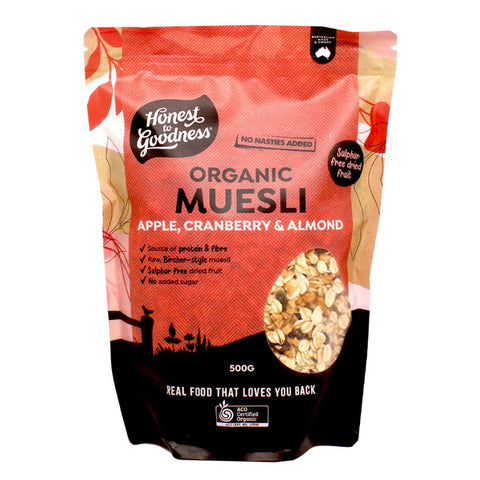 Organic Muesli - Apple, Cranberry & Almond 500g