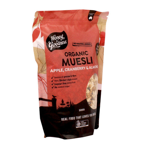 Organic Muesli - Apple, Cranberry & Almond 500g