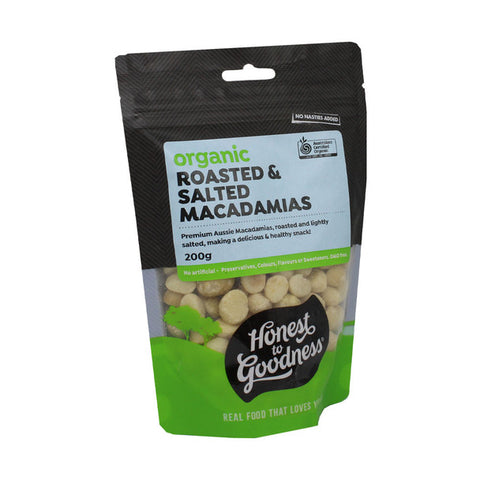 Organic Roasted & Salted Macadamias 200g