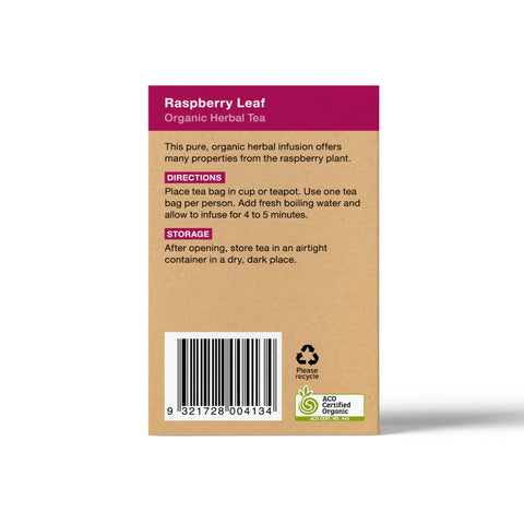 Raspberry Leaf Tea 25 Tea Bags - Certified Organic