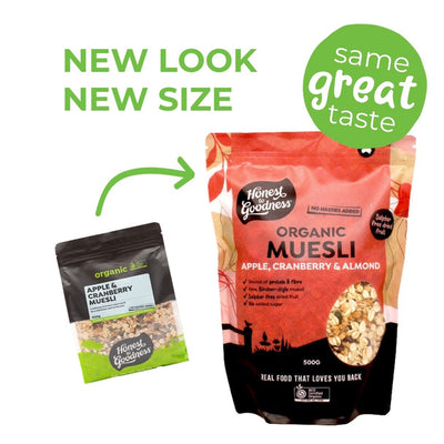 Organic Muesli - Apple, Cranberry & Almond 500g