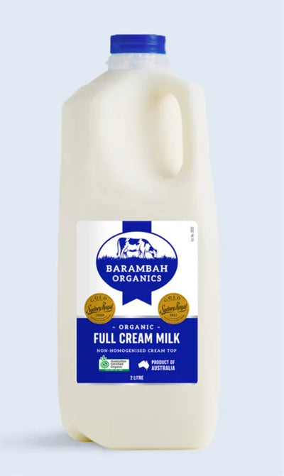 Barambah Organic Full Cream Milk 2L