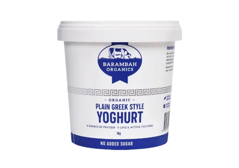 Barambah Organic Plain Greek Style Yoghurt 1 Kg