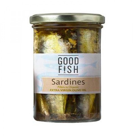 Good Fish - Wild Sardines in Extra Virgin Olive Oil Jar 195g