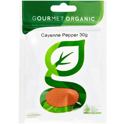 Gourmet Organic Herbs  - Cayenne Pepper 30g - The Original Organic Company