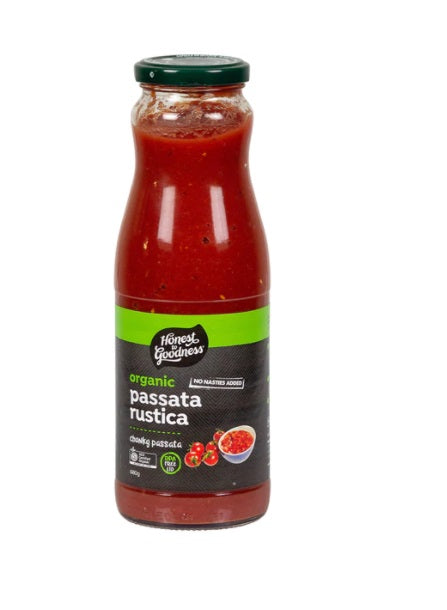 Honest to Goodness Organic Passata Rustica 680g - The Original Organic Company